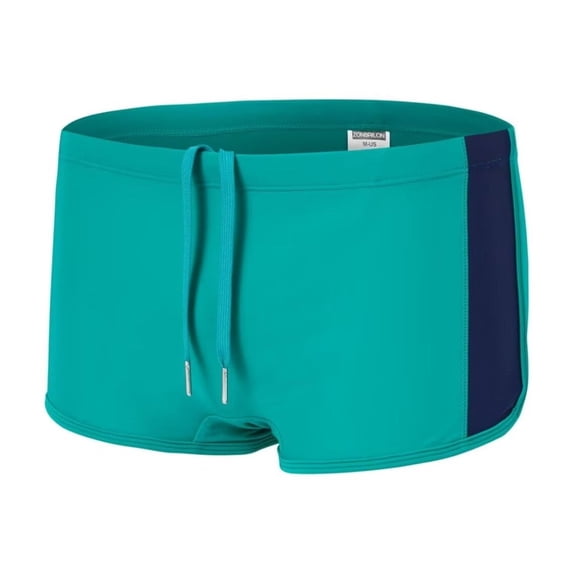TANBOM Men's Polyamide Boxer Swim Trunks Adjustable Drawstring Breathable Lightweight Green XL