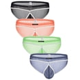 thumbnail image 1 of TANBOM Men's Regular Triangle Mesh Underwear Breathable Assorted Colors XL 4-pack, 1 of 5