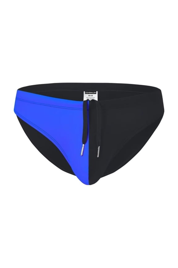 Men's Sexy Drawstring Triangle Swim Trunks Lightweight Polyamide Comfortable Black L