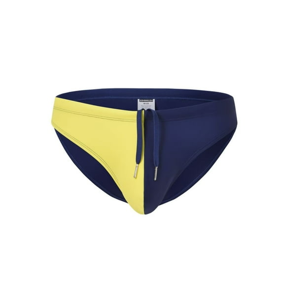 TANBOM Men's Sexy Drawstring Triangle Swim Trunks Lightweight Polyamide Comfortable Blue 2XL