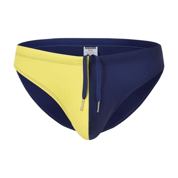TANBOM Men's Sexy Drawstring Triangle Swim Trunks Lightweight Polyamide Comfortable Blue XL
