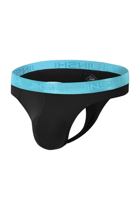 Men's Sexy G-String Comfortable Breathable Tagless Bulge Enhancing Fixed Position Black M