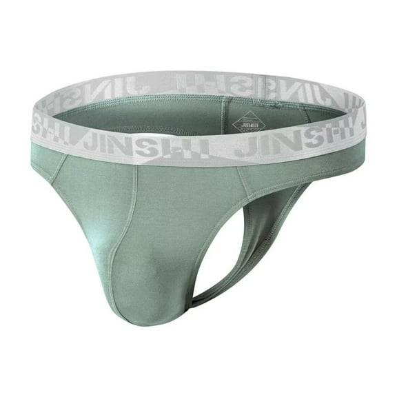 TANBOM Men's Sexy G-String Comfortable Breathable Tagless Bulge Enhancing Fixed Position Green XL
