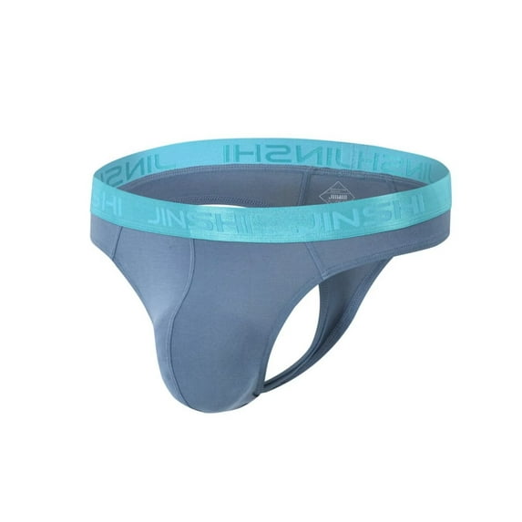 TANBOM Men's Sexy G-String Comfortable Breathable Tagless Bulge Enhancing Fixed Position Grey XL