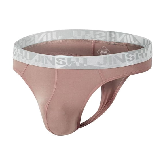 TANBOM Men's Sexy G-String Comfortable Breathable Tagless Bulge Enhancing Fixed Position Latte XL
