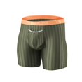 thumbnail image 1 of TANBOM Men's Sexy Long Nylon Boxer Briefs Soft Breathable Big Pouch Dark Green 3XL, 1 of 1