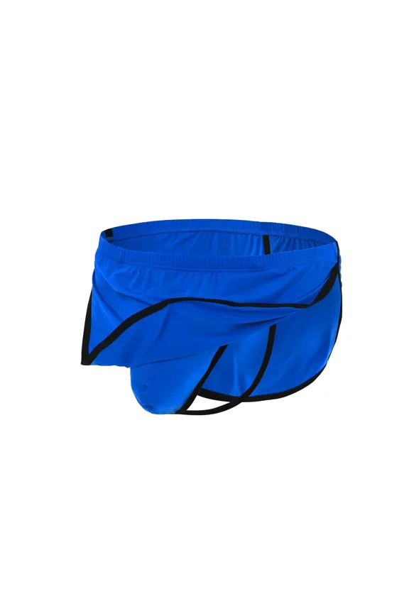 Men's Sexy Thong Underpants Nylon Briefs Pack Blue L 1-Pack