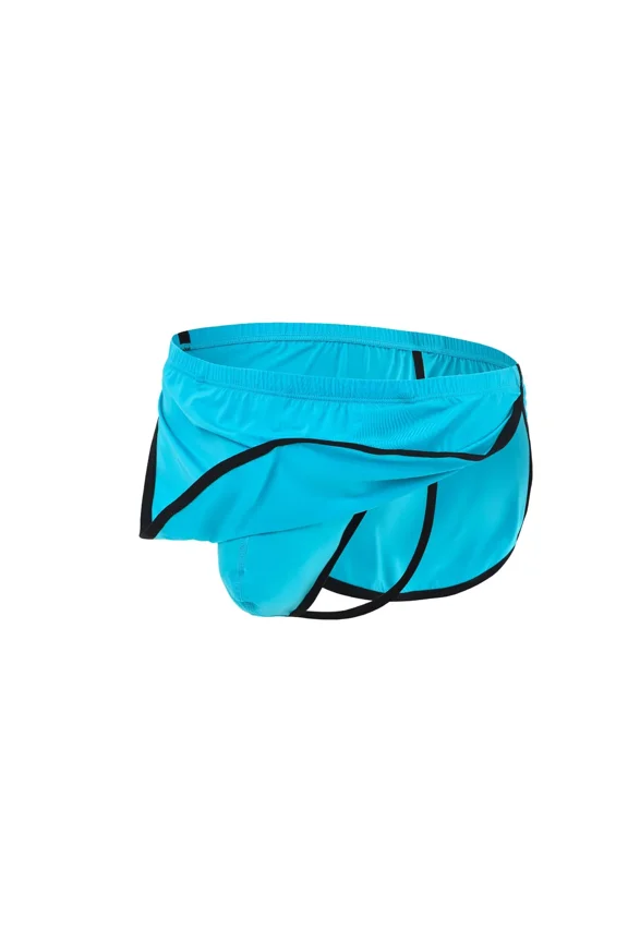 Men's Sexy Thong Underpants Nylon Briefs Pack Cyan XL 1-Pack