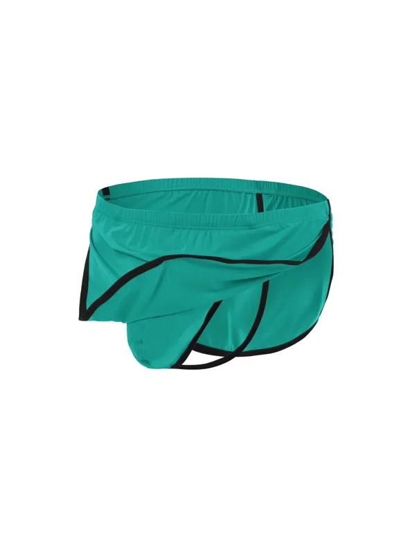 Men's Sexy Thong Underpants Nylon Briefs Pack Green XL 1-Pack
