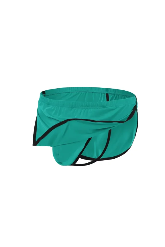 Men's Sexy Thong Underpants Nylon Briefs Pack Green XL 1-Pack