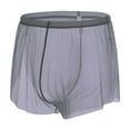 thumbnail image 1 of TANBOM Men's Sexy and Cool Boxer Briefs Nylon Mesh Underwear Gray XXXL 1-Pack, 1 of 1