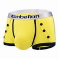 thumbnail image 1 of TANBOM Men's Snug Boxer Brief Bamboo Viscose Underwear Pack Yellow M 1-Pack, 1 of 9
