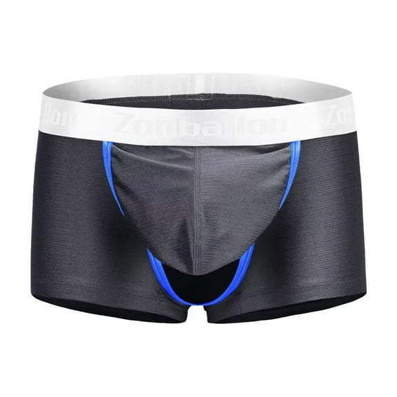 TANBOM Men's Soft Skin Boxer Briefs Nylon Underwear Gray L 1-Pack