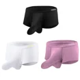 thumbnail image 1 of TANBOM Men's Stable Comfortable Briefs Modal Cotton Underwear Pack Black/White/Pink M 3-Pack, 1 of 1