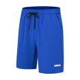 thumbnail image 1 of TANBOM Men's Stylish Polyester Five Beach Shorts Lightweight Breathable Adjustable Drawstring Lake Blue 3XL, 1 of 8