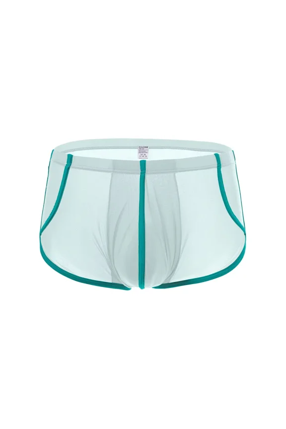 Men's Transparent and Lightweight Boxer Nylon Underwear White M 1-Pack