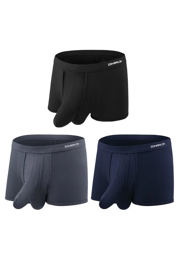 Men's Underwear Flex Regular Modal Cotton Briefs Pack Black/Gray/Blue XXXL 3-Pack