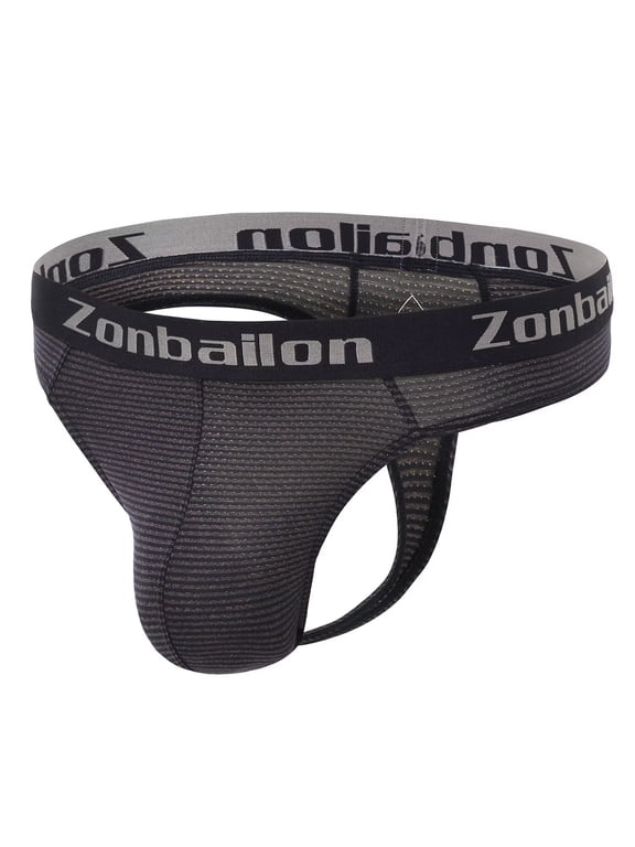 Mens Hot Men Thong Underwear Comfortable Athletic Stretch Thong Black S