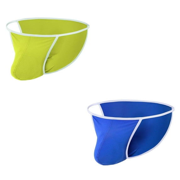 TANBOM Men's All-Day Wear Lightweight Stretch Soft Underwear Blue, Yellow 3XL 2-Pack