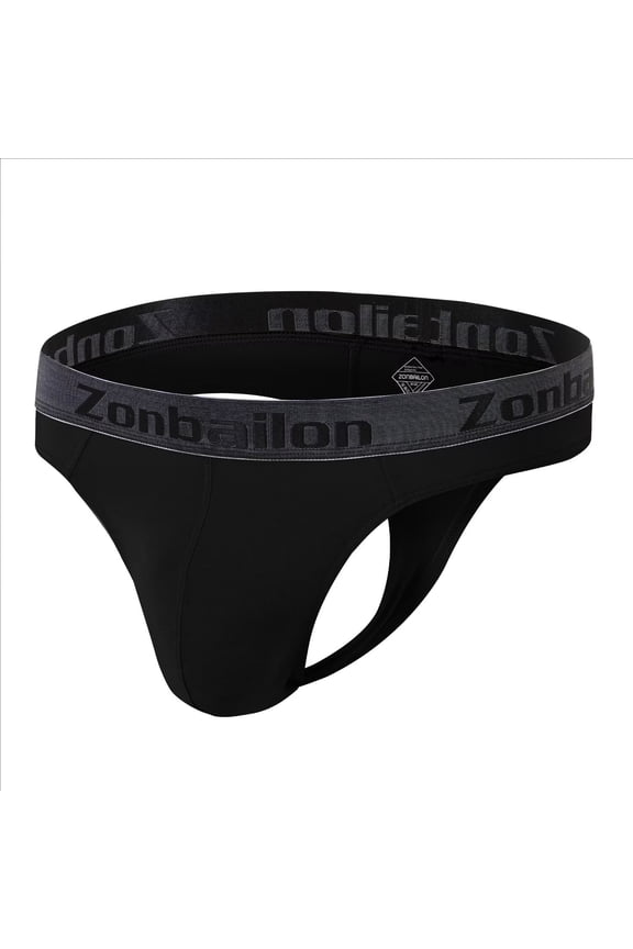 Mens Sexy G String Bulge Pouch Breathable Lightweight Thong Black L