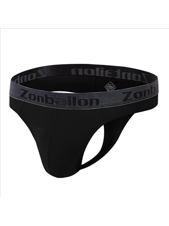 Mens Sexy G String Bulge Pouch Breathable Lightweight Thong Black M
