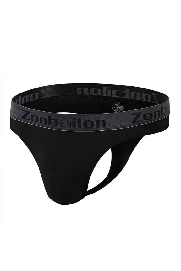 Mens Sexy G String Bulge Pouch Breathable Lightweight Thong Black XL