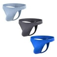 thumbnail image 1 of TANBOM Mens Sexy G String Bulge Pouch Breathable Lightweight Thong Light Gray+Dark Gray+Blue L, 1 of 1