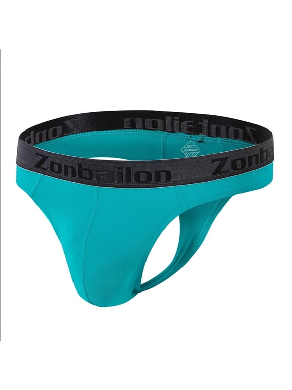Mens Sexy G String Bulge Pouch Breathable Lightweight Thong Light Green L