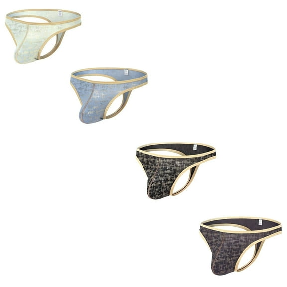 TANBOM Mens Sexy G String Bulge Pouch Breathable Lightweight Thong Underwear Black Blue Light Green Dark Grey XL