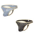 thumbnail image 1 of TANBOM Mens Sexy G String Bulge Pouch Breathable Lightweight Thong Underwear Black+Blue M, 1 of 4