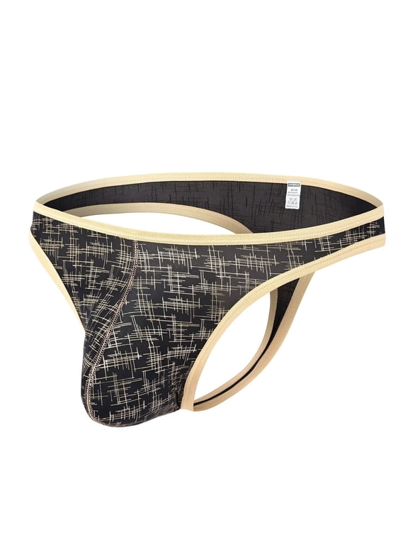 Mens Sexy G String Bulge Pouch Breathable Lightweight Thong Underwear Black XXL