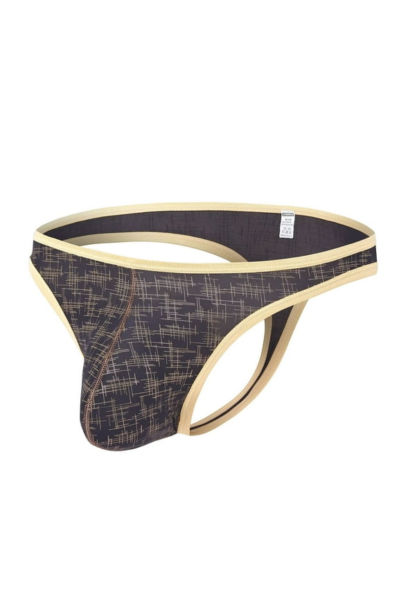 Mens Sexy G String Bulge Pouch Breathable Lightweight Thong Underwear Dark Grey XXL