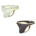thumbnail image 1 of TANBOM Mens Sexy G String Bulge Pouch Breathable Lightweight Thong Underwear Light Green+Dark Grey XXL, 1 of 4