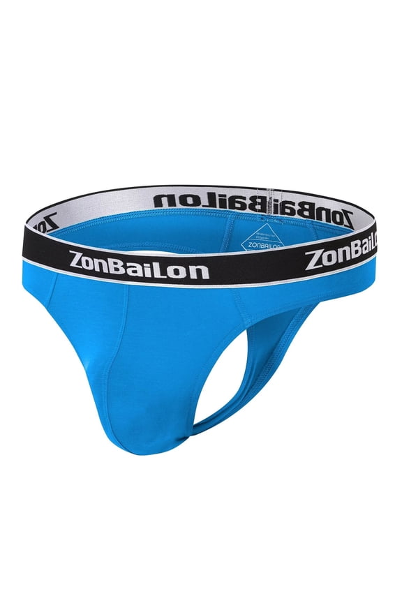 Mens Sexy G String Thongs Soft Bulge Pouch Breathable Stretchy Underwear Blue XL