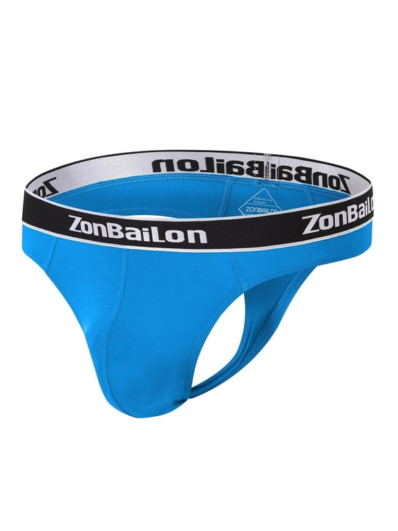 Mens Sexy G String Thongs Soft Bulge Pouch Breathable Stretchy Underwear Blue XXL