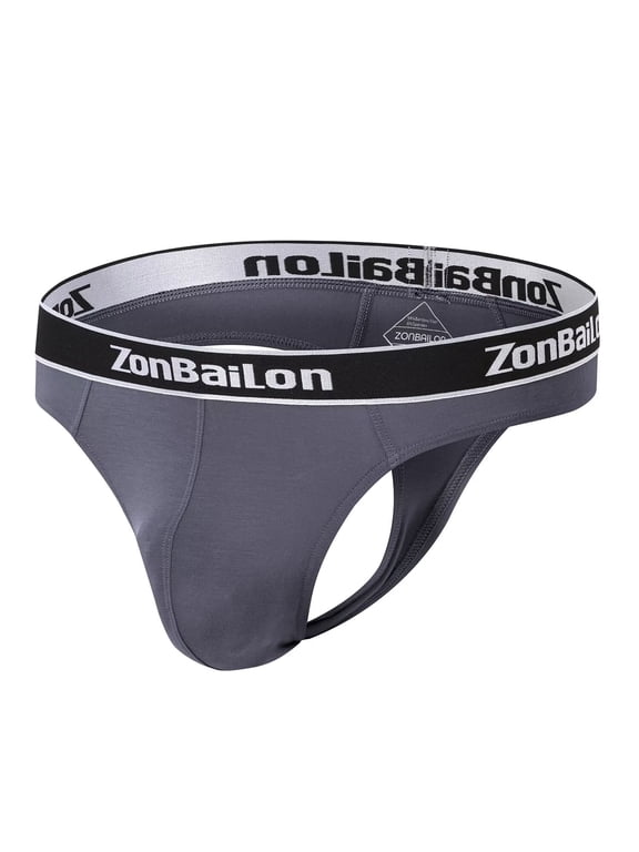 Mens Sexy G String Thongs Soft Bulge Pouch Breathable Stretchy Underwear Dark Grey L