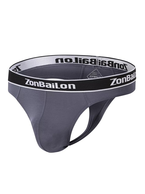 Mens Sexy G String Thongs Soft Bulge Pouch Breathable Stretchy Underwear Dark Grey XL