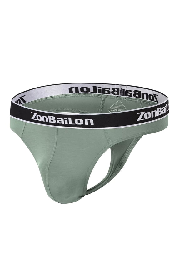 Mens Sexy G String Thongs Soft Bulge Pouch Breathable Stretchy Underwear Green M