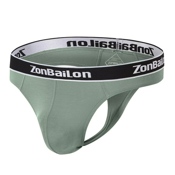 TANBOM Mens Sexy G String Thongs Soft Bulge Pouch Breathable Stretchy Underwear Green XL