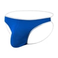 thumbnail image 1 of TANBOM Men's Low Rise Tagless Pouch Design Breathable Thong Underwear, Blue, 1-Pack, L, 1 of 9