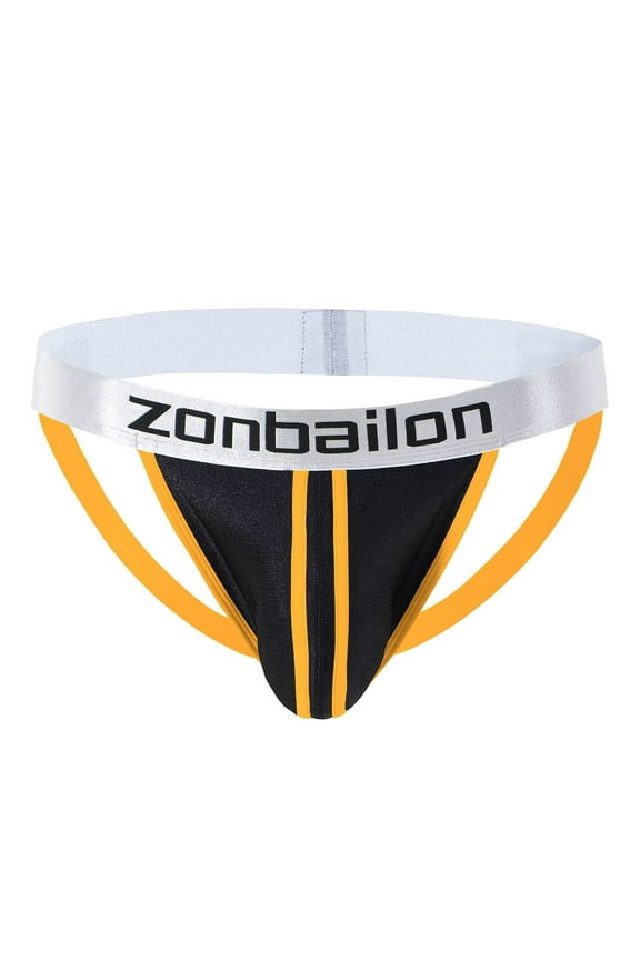 Mens Sexy Thong Underwear Hot Stretch Adjustable Comfortable Thongs Orange XXL