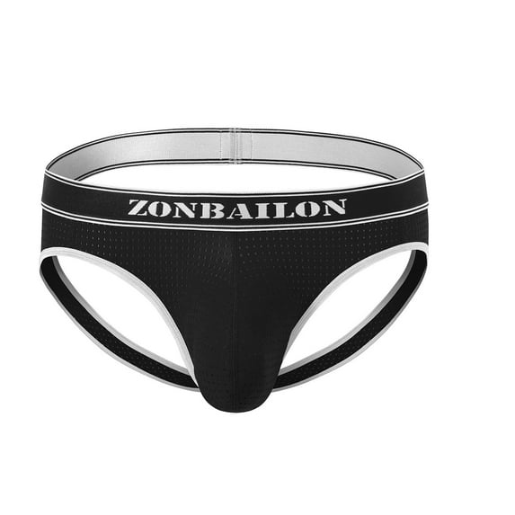 TANBOM Mens Sexy Thong Underwear Lightweight Tagless Comfortable Underwear Black 3XL