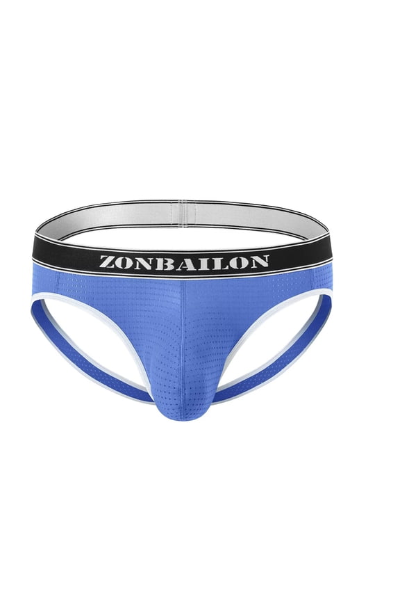 Mens Sexy Thong Underwear Lightweight Tagless Comfortable Underwear Blue L