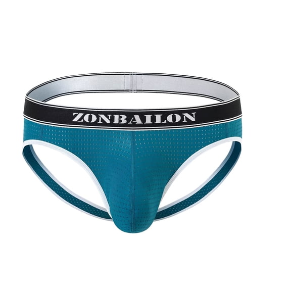 Men's Comfortable Tagless Breathable Thong Underwear, Teal, 1-Pack, XXL