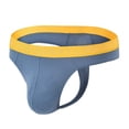 thumbnail image 1 of TANBOM Mens Tagless Thong Underwear Low Rise T Back Bulge Pouch Stretch Thongs Grayish Blue M, 1 of 6