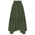 thumbnail image 1 of TANBOM Summer Women'S Skirt Pleated Elegant High Waist Dress Green S, 1 of 1