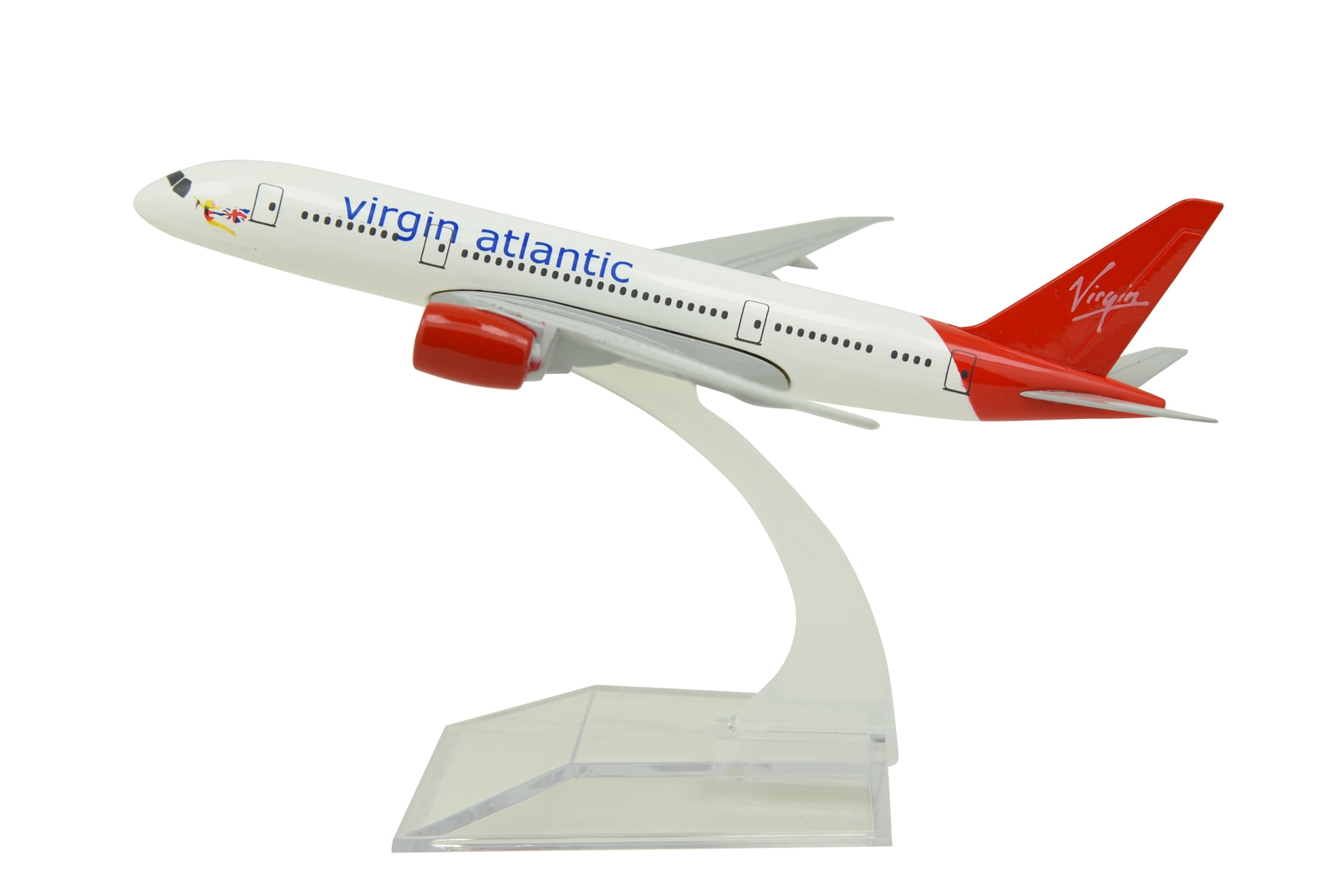 View of TANG DYNASTY 1:400 16cm B787 Virgin Atlantic Metal Airplane Model Plane ...