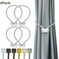 thumbnail image 1 of TANGDA Magnetic White Curtain Holdbacks (4 Count), 1 of 6