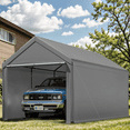 thumbnail image 1 of TANGJEAMER Carport 10'x20' Heavy Duty Car Canopy Portable Garage with Removable Sidewalls & Doors for Truck Boat Car Port, Party, Storage, 1 of 8