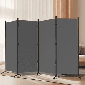 TANGJEAMER Room Divider-4 Panels Folding Privacy Screens, Partition Room Dividers Wall for Separation, Home, Office, Classroom, Studio(Gray)